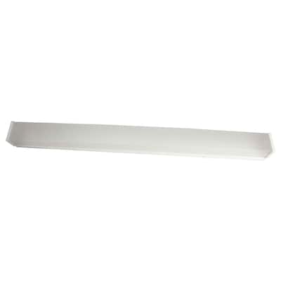 48 Inch LED Array Vanity Light with Clear Diamond Textured Shade - White