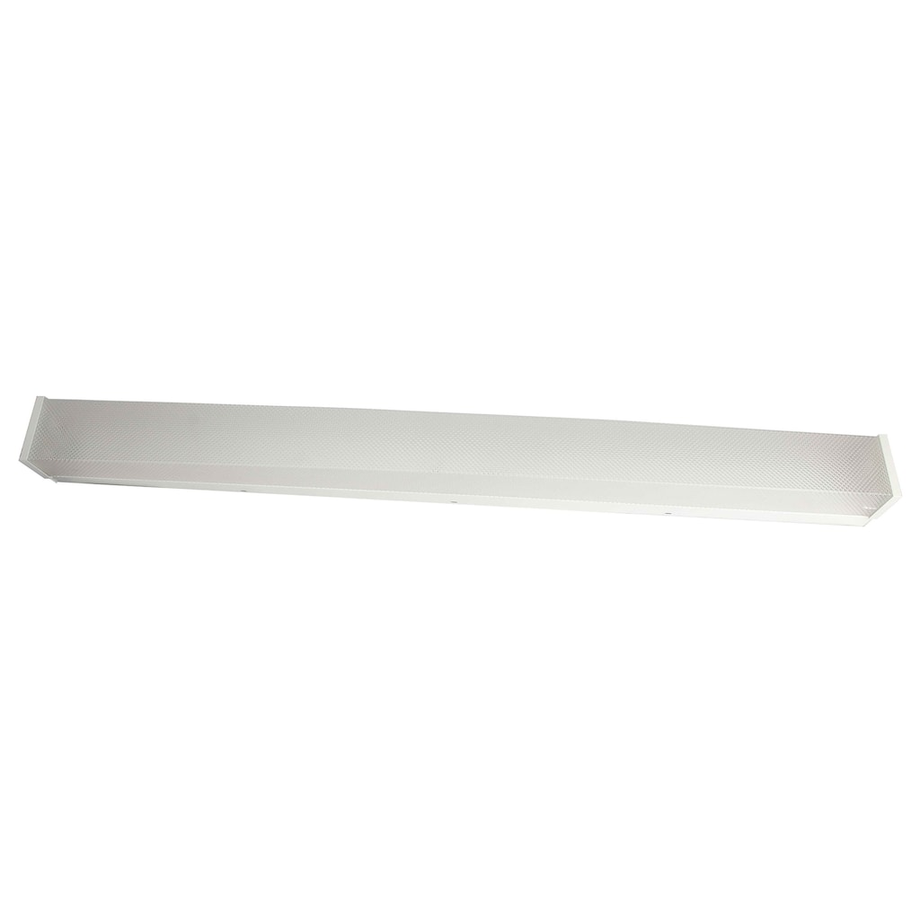 48 Inch LED Array Vanity Light with Clear Diamond Textured Shade - White