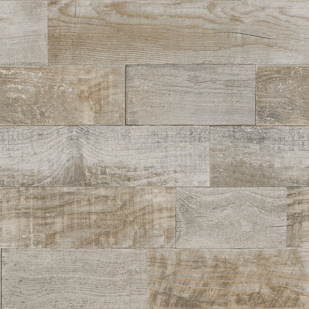 Scott Living Salvaged Plank Natural Self Adhesive Wallpaper