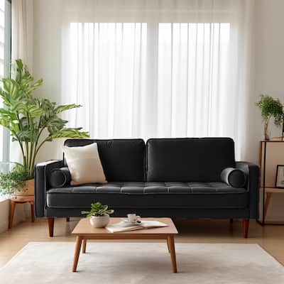 Edona 70" Velvet Square Arm Sofa