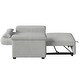 preview thumbnail 13 of 13, 3 in 1 Convertible Sleeper Chair Sofa Bed Adjustable Pull Out Sofa Chair w/ Pillow Lounger Chair Single Bed for Livingroom, Gray