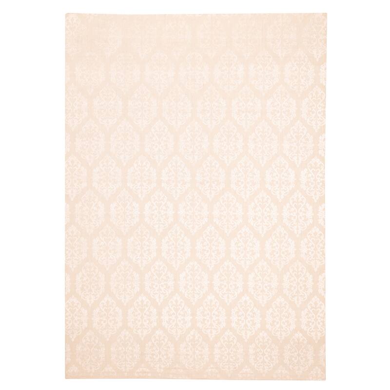 ECARPETGALLERY Hand Loomed Elysian Beige Viscose, Wool Rug - 8'3 x 11'6