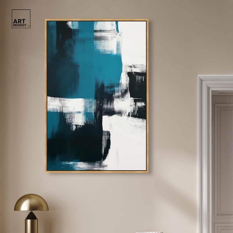 Weight of Teal Canvas by Art Remedy