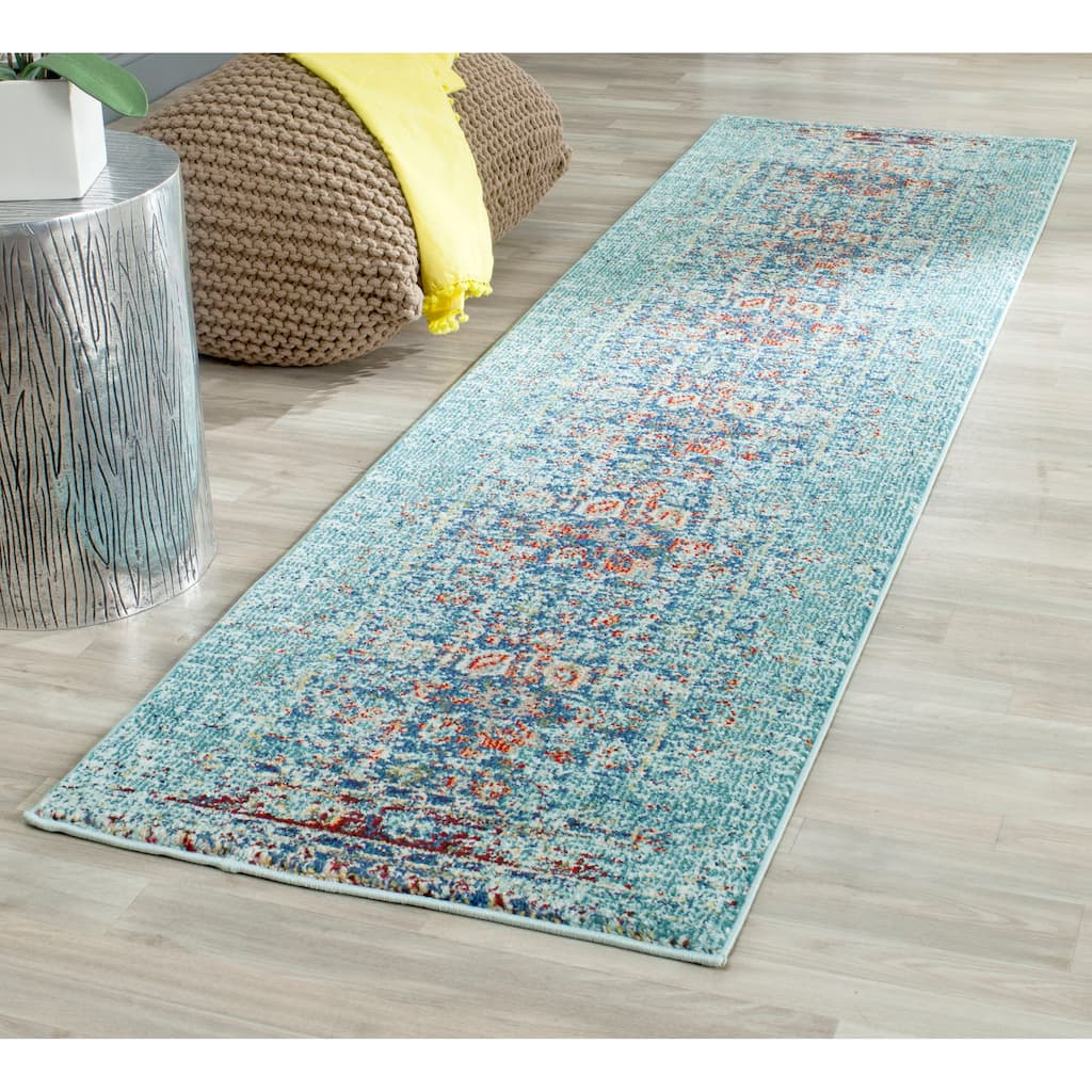 SAFAVIEH Monaco Katty Boho Rug - Blue/Multi - 2' 2" x 8'