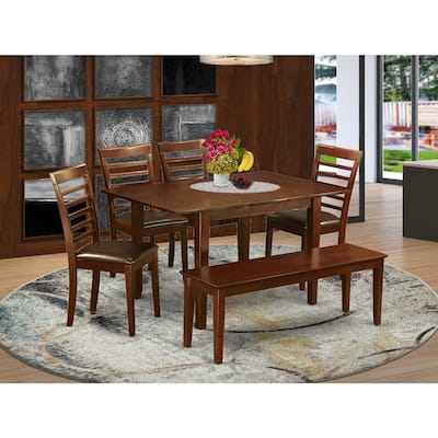 Kitchen Table Set with Chairs - Dining Room Table & Bench - Modern Dinette Set - Furniture