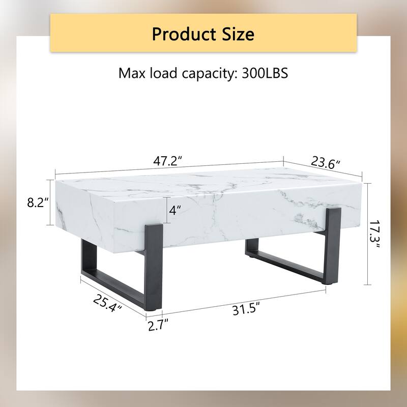47.20"L MDF Coffee Table