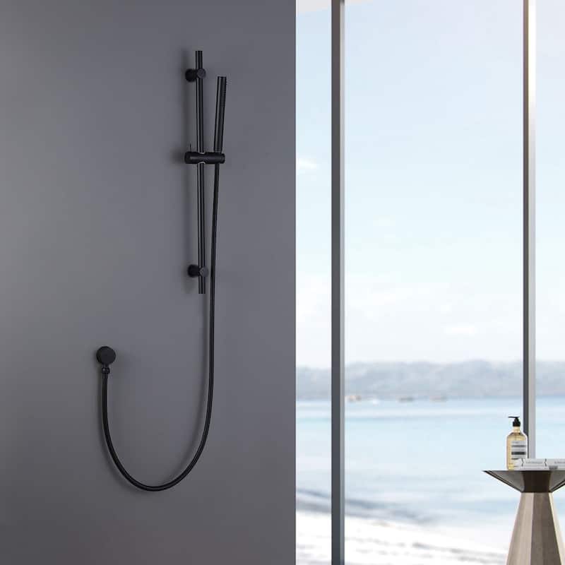 3-Spray Function Hand Shower With Slide Bar Kit In Matte Black