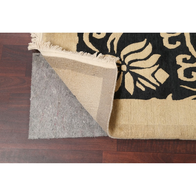 Vegetable Dye Oriental Nepalese Area Rug Hand-knotted Wool Carpet - 8'1" x 10'2"