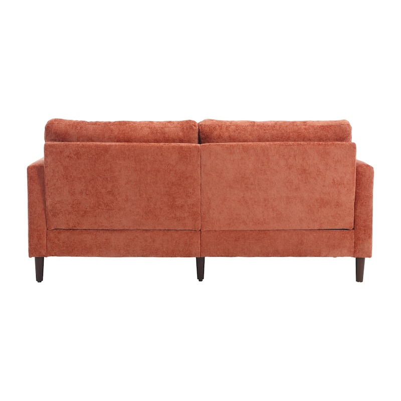 Chenille Fabric Loveseat Sofa, 2-Seater Sofa Couch with Extra Deep Seats, Upholstered Lounge Sofa with Wood Legs