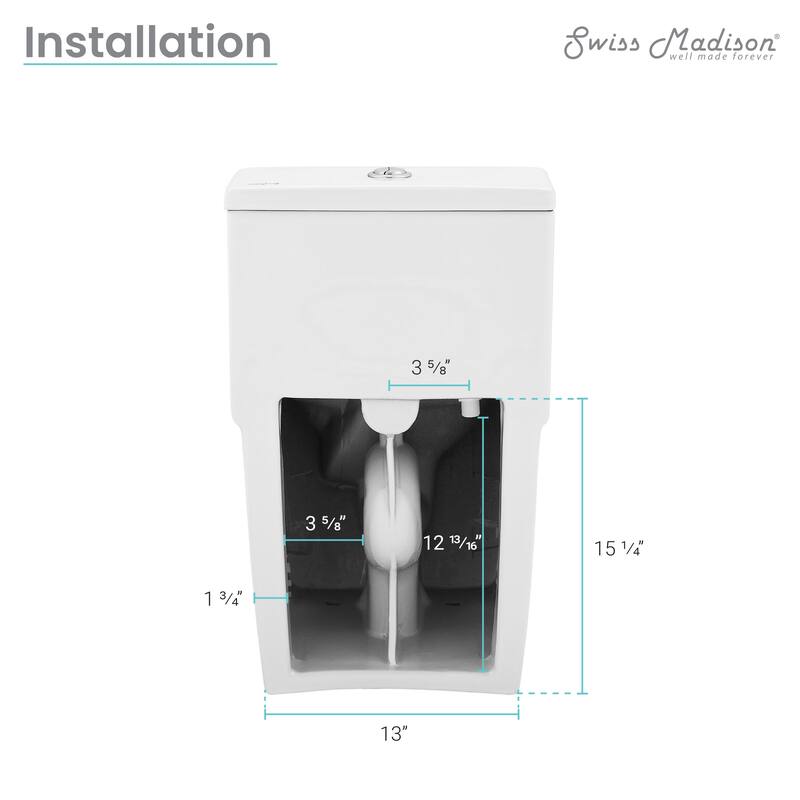 Arles One-Piece Elongated Toilet Vortex Dual-Flush 1.1/1.6 gpf