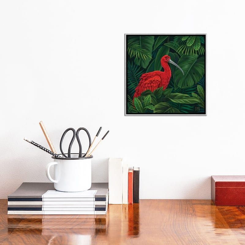 iCanvas "Scarlet Ibis" by Vasilisa Romanenko Framed