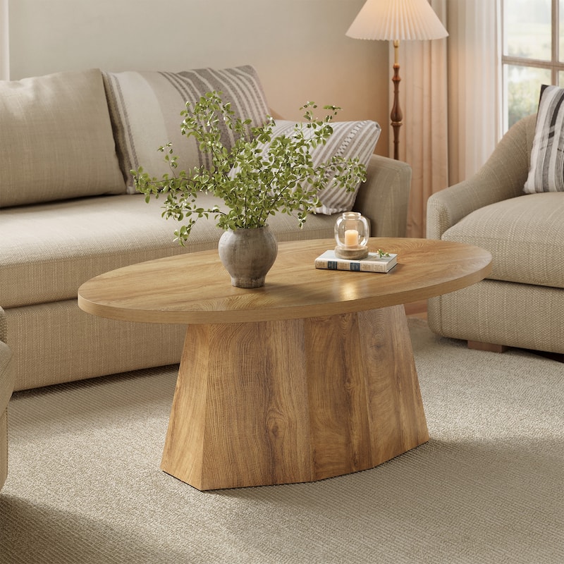 47-Inches Unique Oval Coffee Table