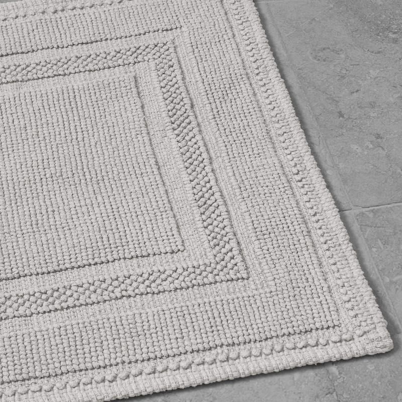 Jean Pierre Cotton Stonewash Racetrack 2-Piece Bath Rug Set