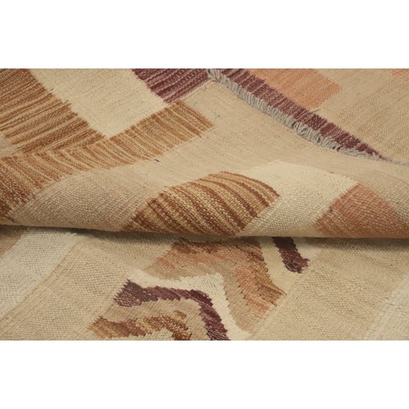 Hand Woven Southwestern Wool Multi-Colored Geometric Area Rug - 7' 3'' X 5' 4''