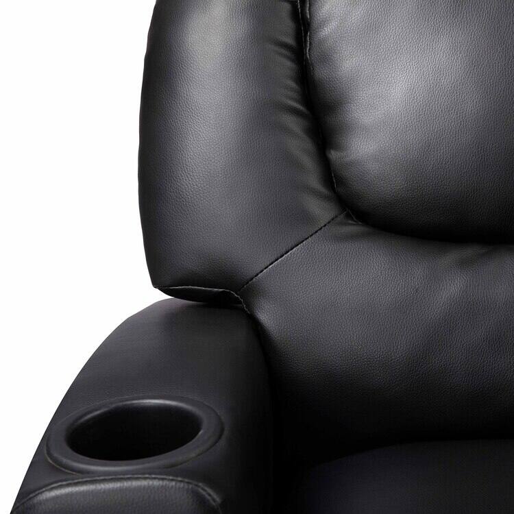 Deluxe Kids Recliner Chair with Footrest Headrest and 2 Cup Holders Microfiber Kids Recliner for Age 3+ Years