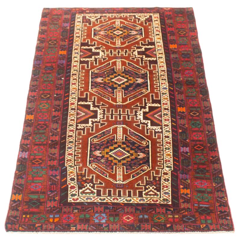 ECARPETGALLERY Hand-knotted Teimani Brown Wool Rug - 3'7 x 6'11