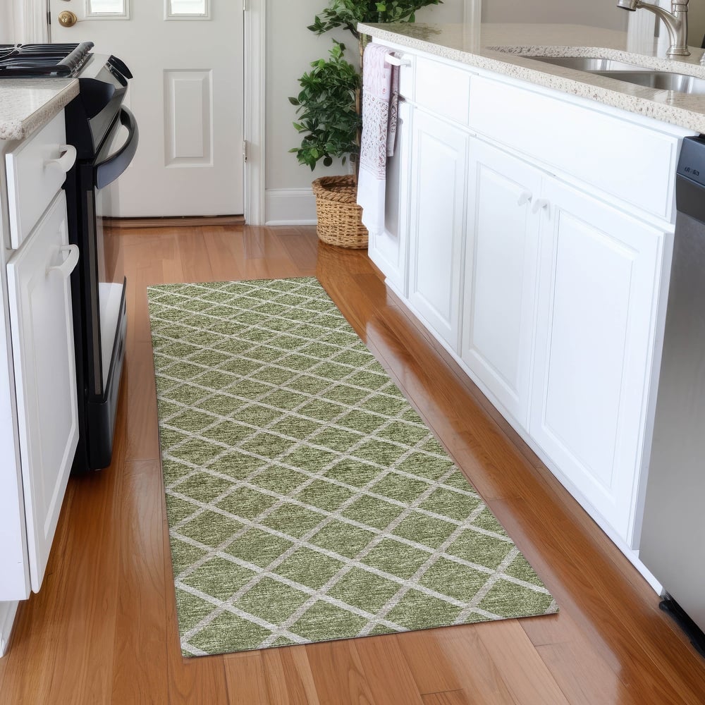 Premium Washable Super Soft Modern Trellis Mayfield Rug