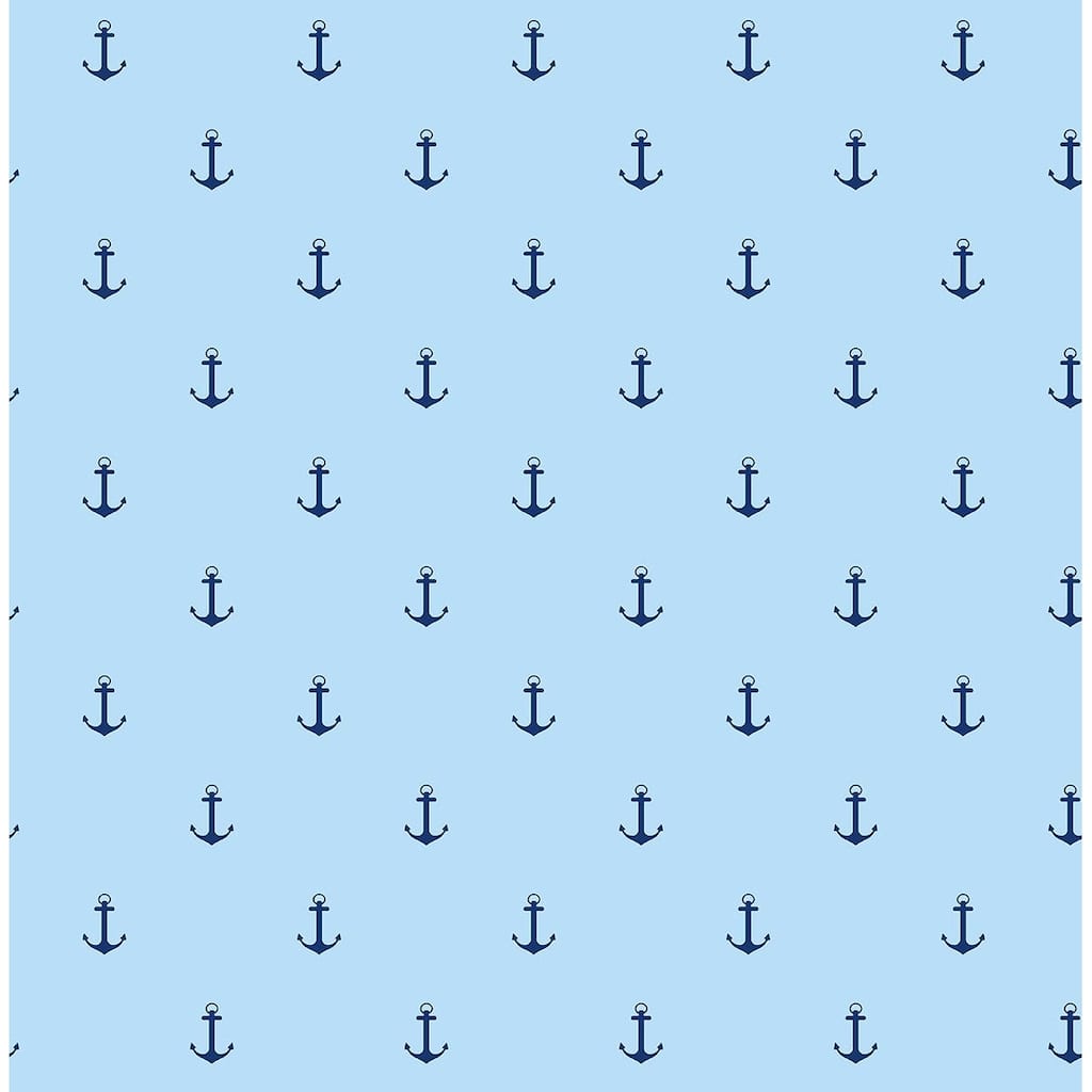Seabrook Designs Anchors Away Unpasted Wallpaper