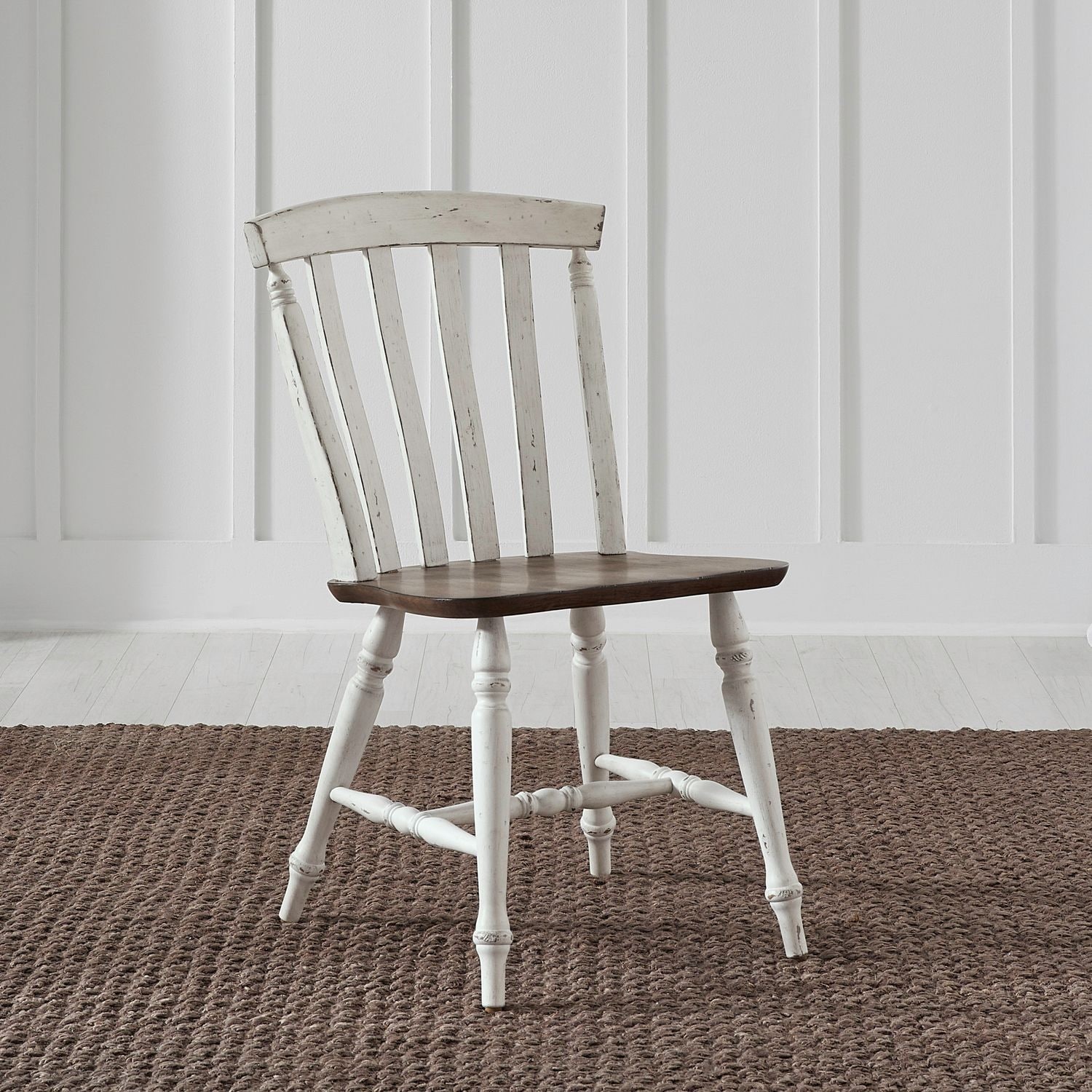 Liberty Furniture Al Fresco Slat Back Side Dining Chairs Set of 2 Oak Wood - Width 19" x Depth 19" x Height 35"