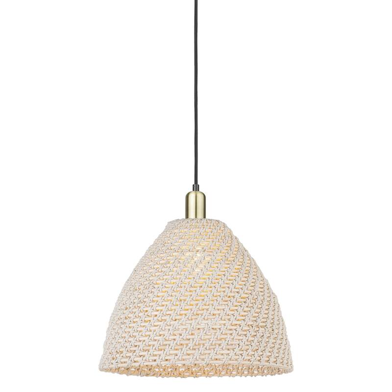 Innovations Lighting 716-1P-16-16 Natural Ballston Dome Pendant - Black Antique Brass / Natural