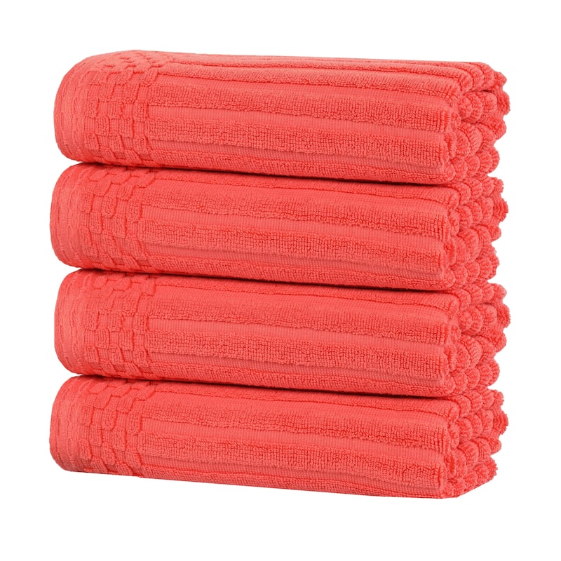 Superior Soho Ribbed Cotton Hand Towel Set of 4