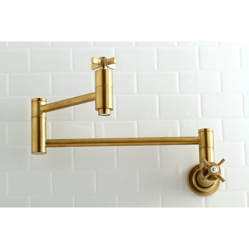 Kingston Brass Millennium Wall Mount Pot Filler Kitchen Faucet