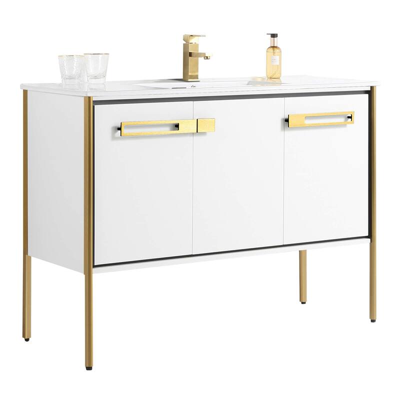 Fine Fixtures Oakville Bathroom Vanity with White Ceramic Sink