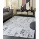 preview thumbnail 22 of 50, SAFAVIEH Parker Bjarnveig Glam Abstract Rug 6' x 9' - Light Grey/Black