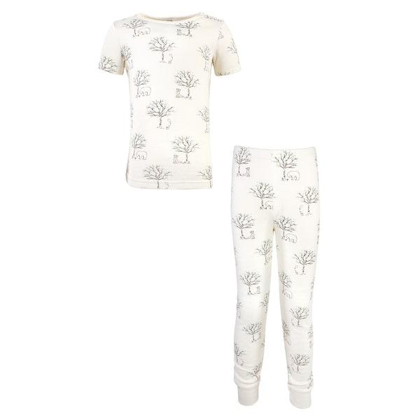 slide 2 of 2, Touched by Nature Toddler and Kids Unisex Organic Cotton Tight-Fit Pajama Set, Birch Trees