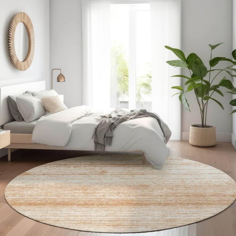 Premium Washable Super Soft Ombre Pixels Mayfield Rug - Copper - 8' x 8'