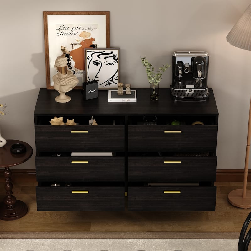 Kerrogee Modern 6-Drawer Storage Chest Dresser Drawer Organizers