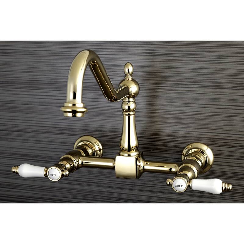 Kingston Brass Bel-Air Wall Mount Bridge Kitchen Faucet