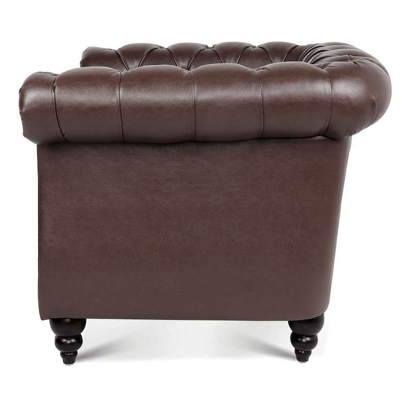 PU Leather 1-Seater Sofa with Pocket Springs