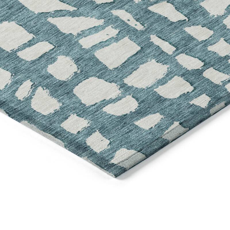 HomeRoots Abstract Transitional Rectangle Outdoor Rug