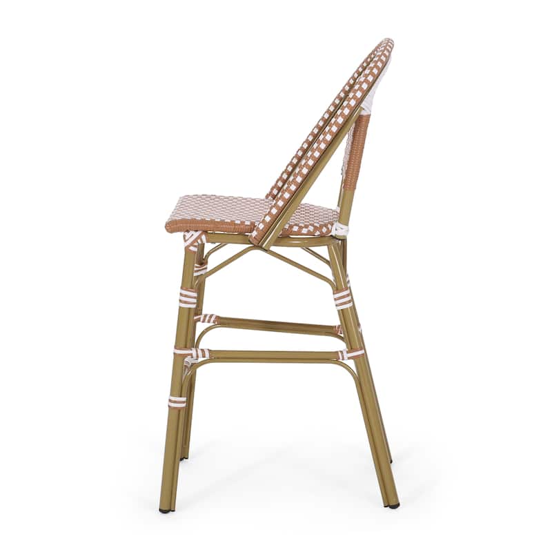 Kinner Outdoor French Barstools (Set of 2) by Christopher Knight Home