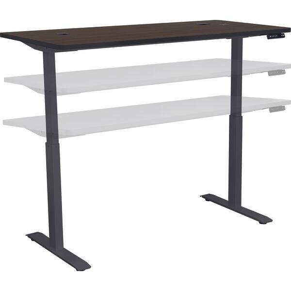 Shop Motionwise Mps60a Electric Standing Desk 30x60 With Built In Wireless Charger Walnut Top With White Frame Overstock 31844683