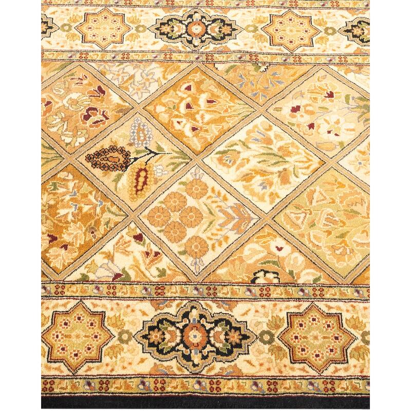 Overton Hand Knotted Wool Vintage Inspired Traditional Mogul Brown Area Rug - 3 x 5