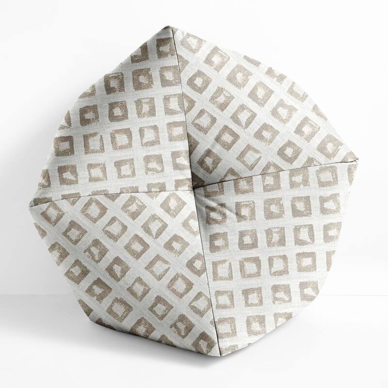 Sorra Home Sunbrella Outdoor Geo Pouf