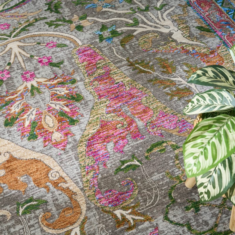 Nourison Quaint Harmony Indoor only Pink Floral Area Rug
