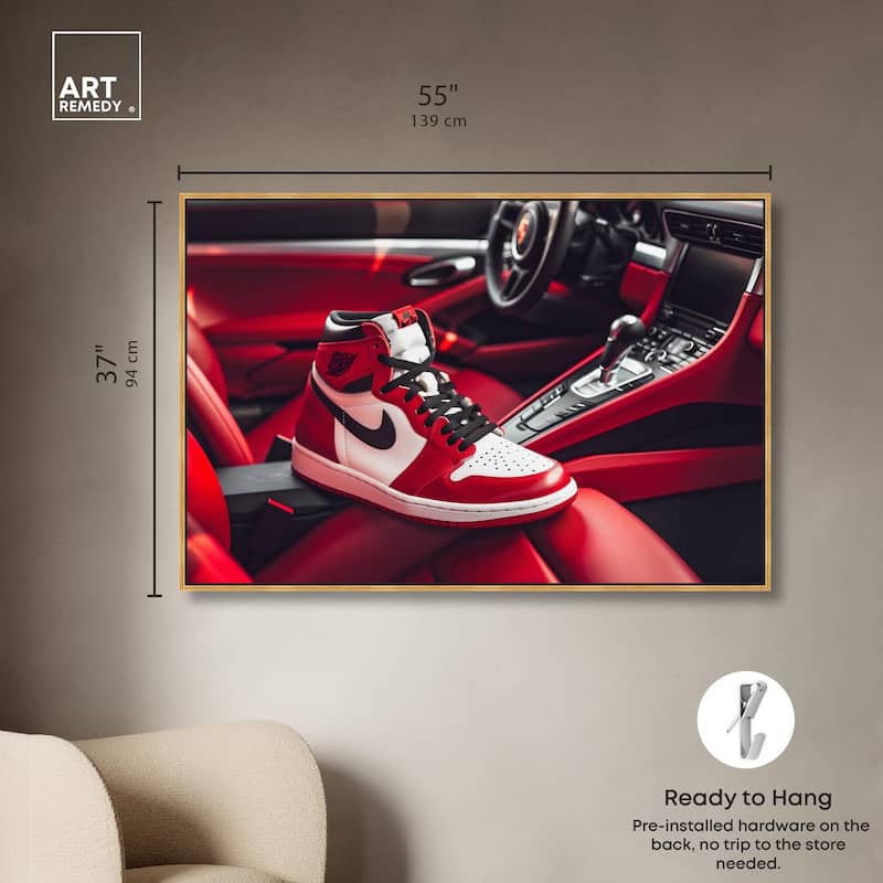 Sneaker Car Red Canvas by Art Remedy