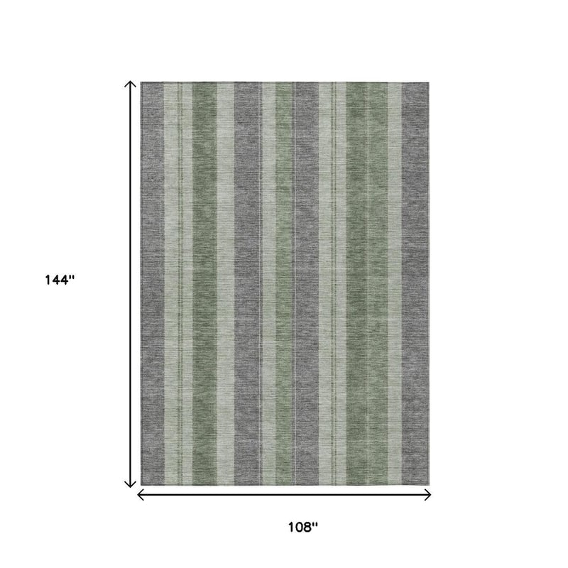 HomeRoots Striped Transitional Rectangle Outdoor Rug