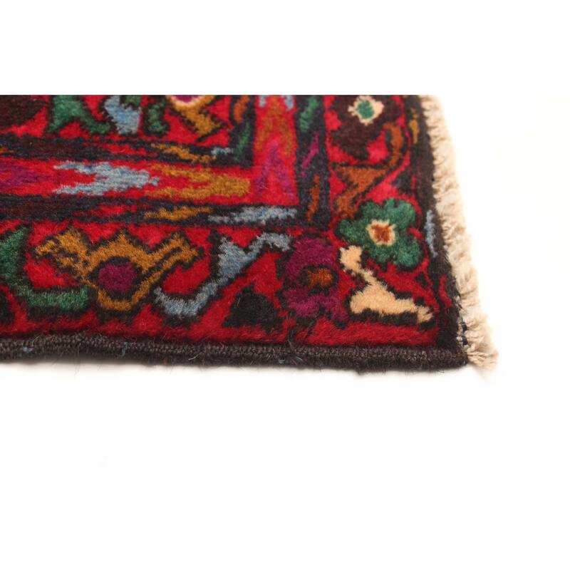 ECARPETGALLERY Hand-knotted Teimani Red Wool Rug - 3'7 x 6'5