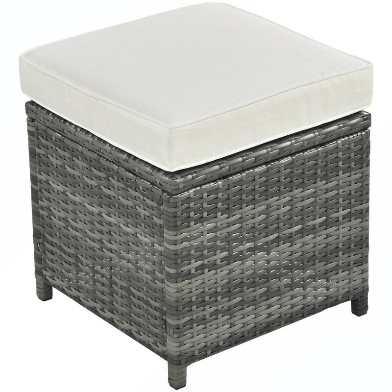 6PCS PE Rattan Sofa Set With Storage Box