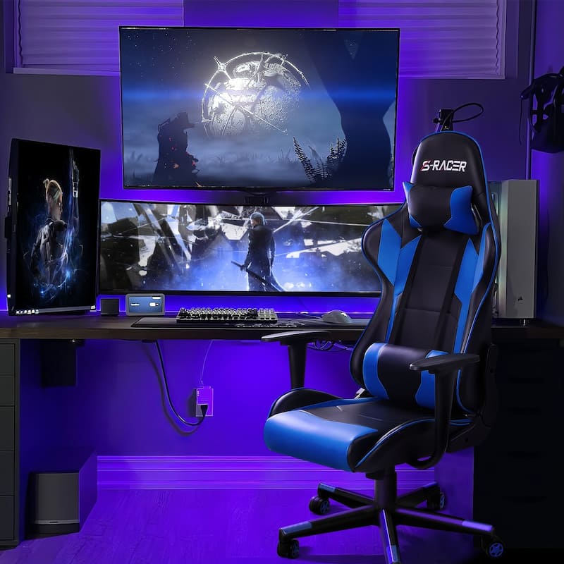 Homall Ergonomic Faux Leather Adjustable Swivel Office Gaming Chair