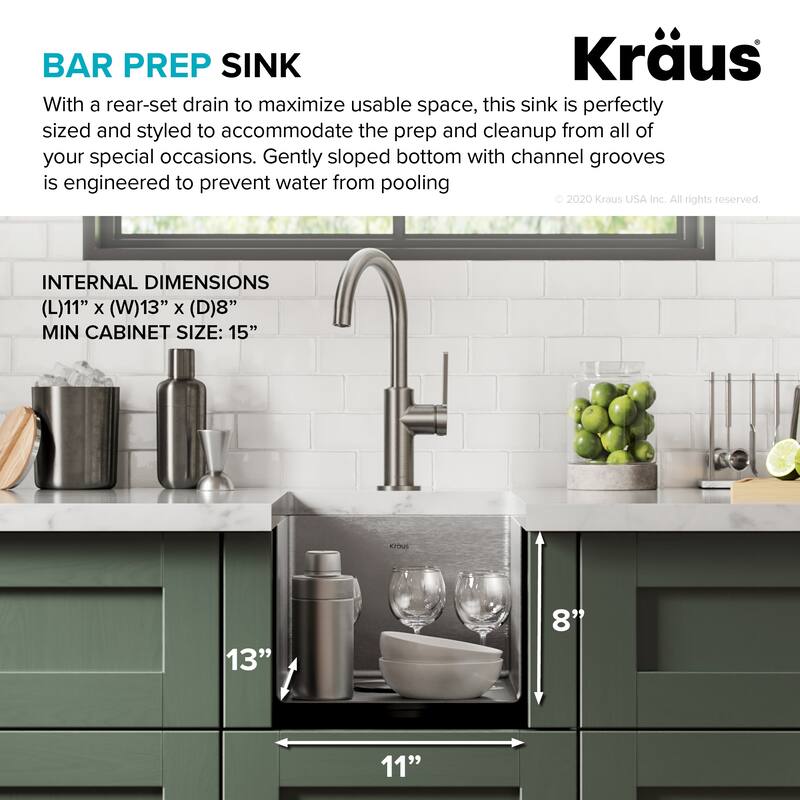 KRAUS Standart PRO Undermount Single Bowl Stainless Steel Kitchen Sink