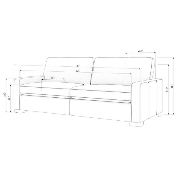 Claro Sofa Soft 100 Top Grain Leather 87" 87 Bed Bath & Beyond 37129580