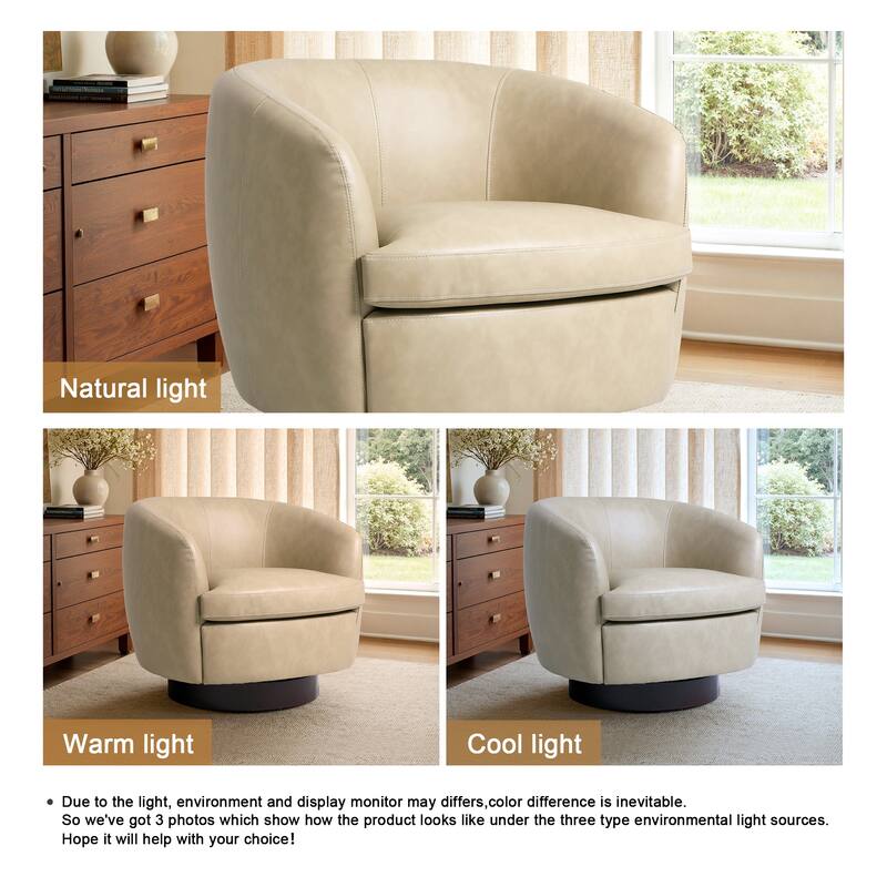 Upholstered Swivel Barrel Chair