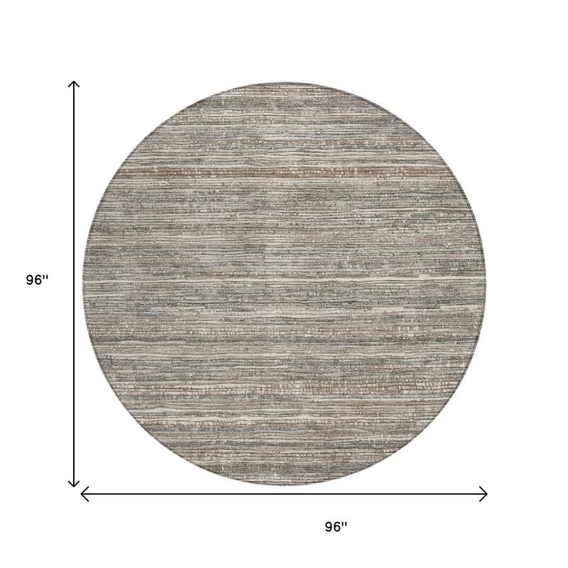 HomeRoots Striped Transitional Rectangle Outdoor Rug