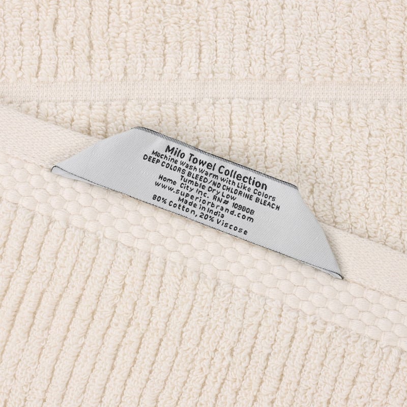 Superior Milo Smart Twist Viscose Cotton Blend Face Towels Washcloths, Set of 12