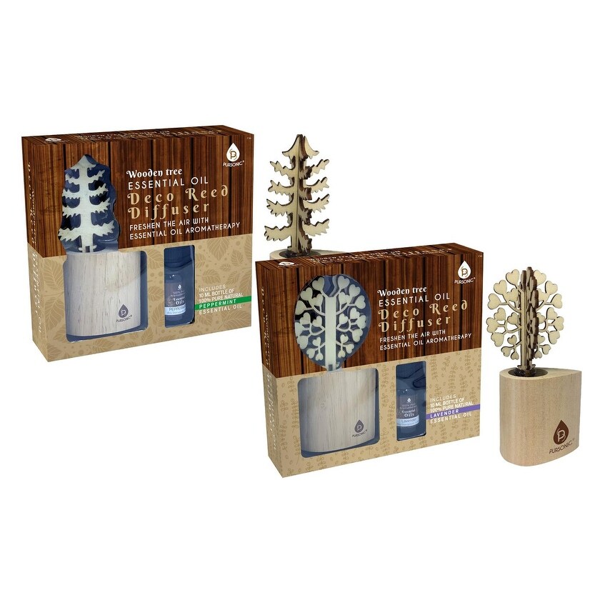 Pursonic Essential Oil Table Or Vanity Aromatherapy Diffuser With Tree Design Overstock